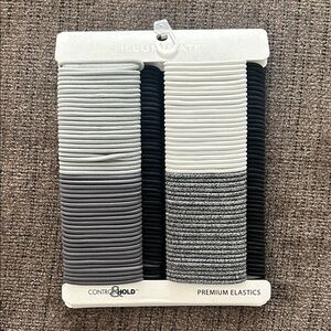 Control Hold Premium Hair Tie Elastics Set